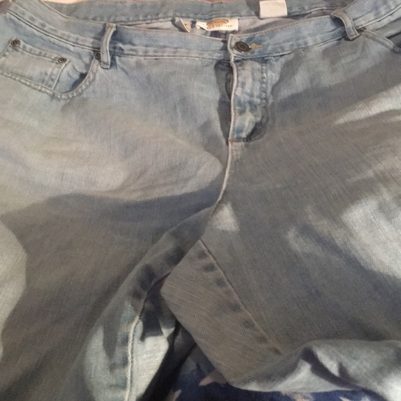 JEANS TALBOTS WOMAN PETITES 20W 27” INSEAM WIDE LT - Picture 1 of 5